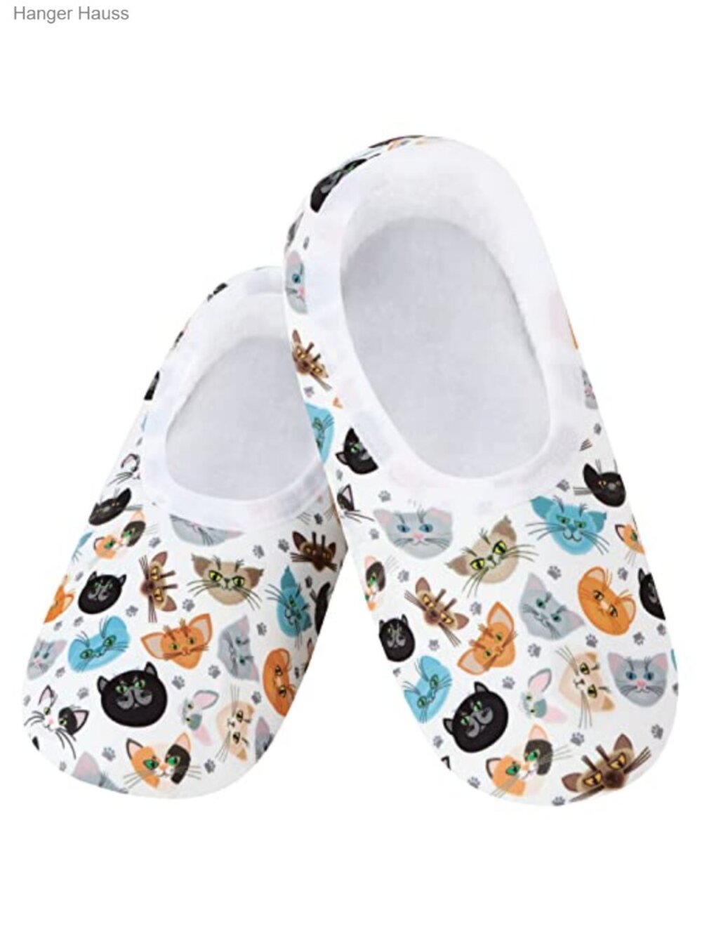 Cozy Animal Print Slipper Socks Non-Skid Sole Machine Washable